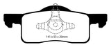 Plaquettes de frein arrière EBC Greenstuff pour Ford Expedition 4.6 2WD 02-06