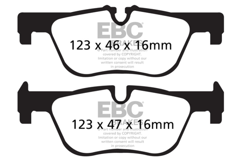 Étriers EBC 14+ BMW 228 Coupé 2.0 Turbo ATE Plaquettes de frein arrière Yellowstuff