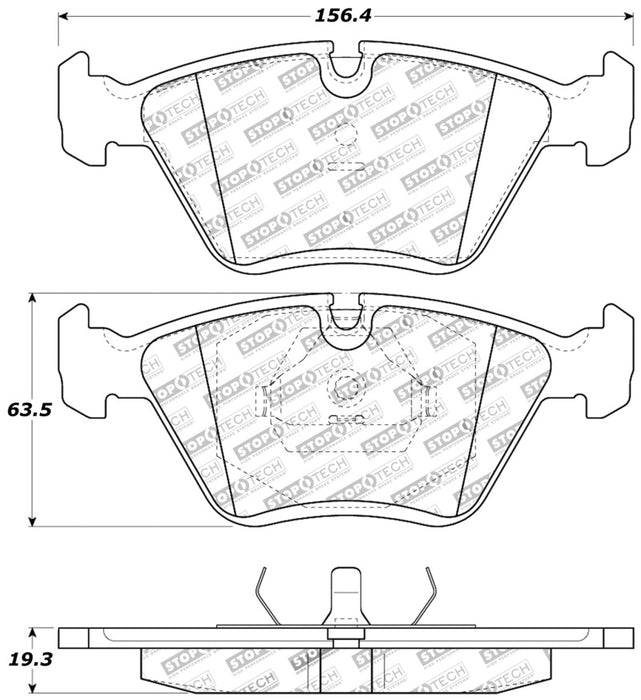 Plaquettes de frein avant StopTech 95-99 BMW M3 / 01-07 M3 E46 / 89-93 M5 / 98-02 Z3 série M / 93-95 530