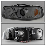 Spyder GMC Sierra 1500/2500/3500 99-06 Projector Headlights LED Halo LED Smoke PRO-YD-CDE00-HL-SMC