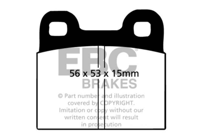 Plaquettes de frein avant EBC 71-79 Volkswagen Beetle 1.3 (1300) Yellowstuff