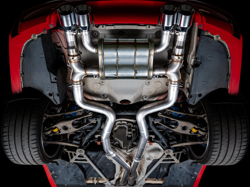 Échappement Catback SwitchPath AWE Tuning pour BMW F8X M3/M4 - Embouts chromés argentés