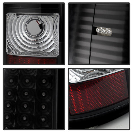 Feux arrière à LED Xtune 03-06 Silverado 1500/2500 (ne s'adaptent pas au Stepside) Noir ALT-ON-CS03-LED-BK