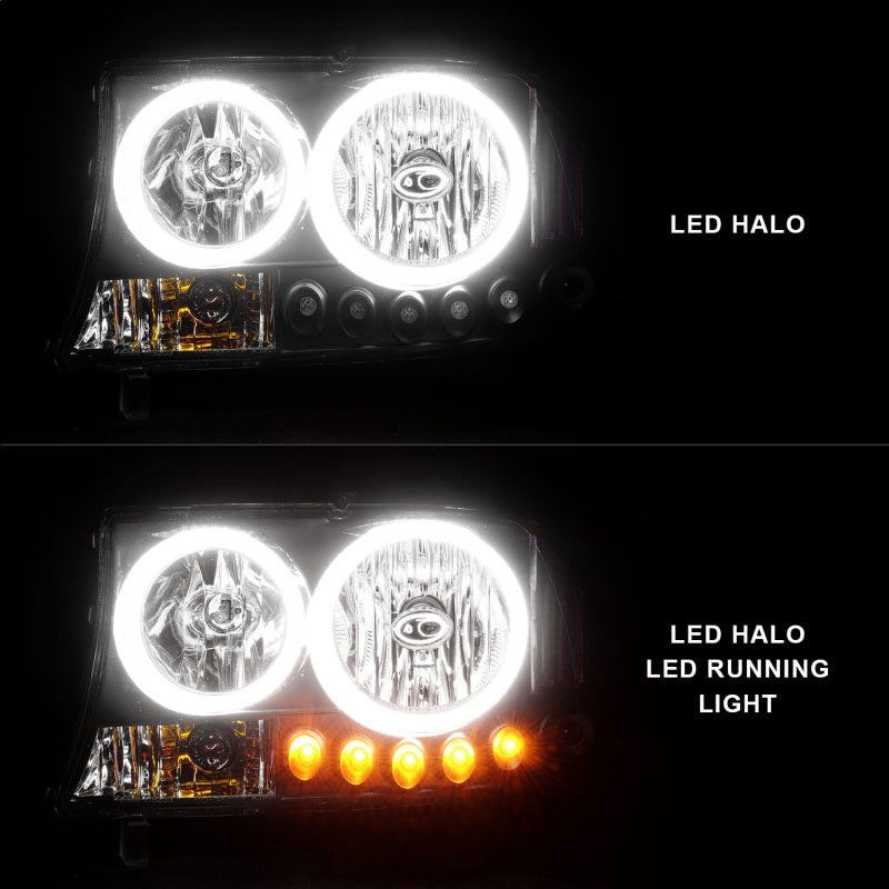 Phares ANZO 1997-2004 Dodge Dakota Crystal Noir 1 pièce