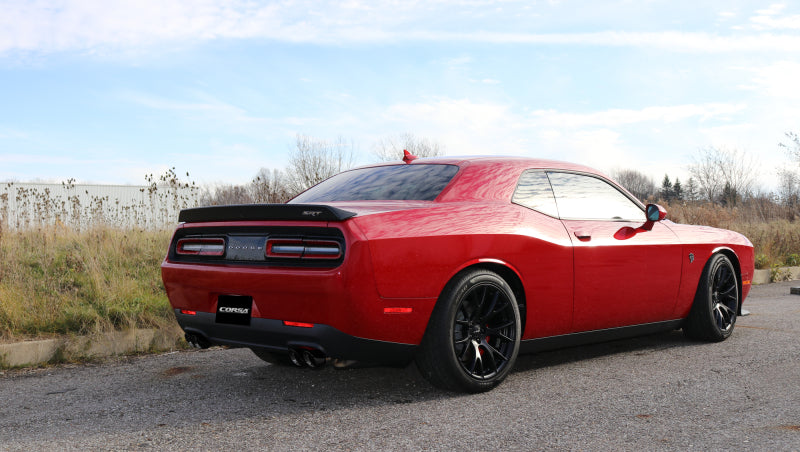 Échappement arrière double avec embouts noirs de 3,5 pouces pour Dodge Challenger Hellcat Corsa 15-17