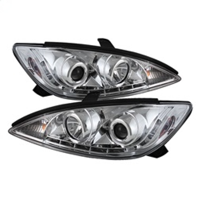 Phares de projecteur Spyder Toyota Camry 02-06 DRL Chrome High H1 Low H1 PRO-YD-TCAM02-DRL-C