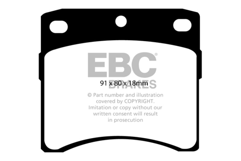 Plaquettes de frein avant ventilées EBC 93-96 Volkswagen Eurovan 2.5 Greenstuff