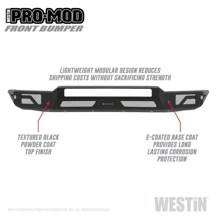 Pare-chocs avant Westin 14-21 Toyota Tundra Pro-Mod - Tex. Blk