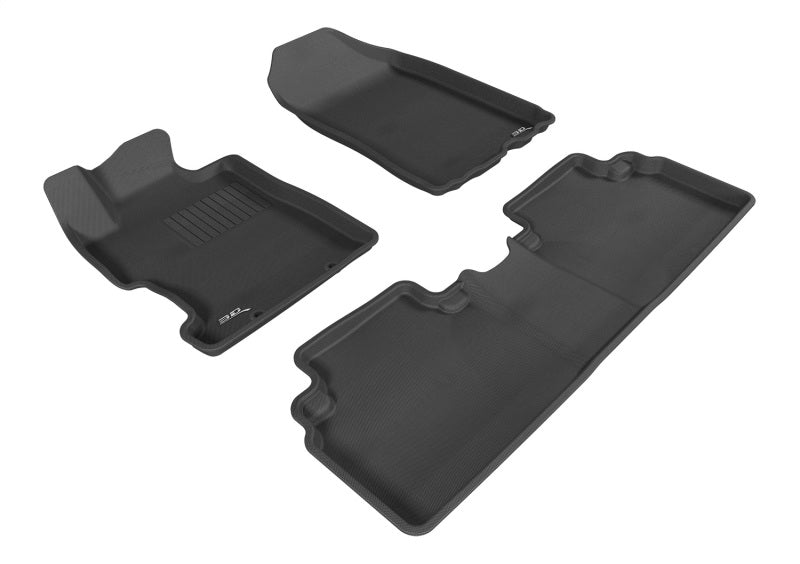 Tapis de sol 3D MAXpider pour Honda Civic Sedan Kagu 2006-2011, 1re et 2e rangées - Noir