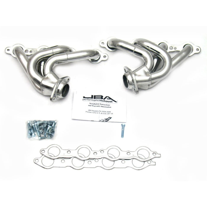 Collecteur d'échappement JBA 04-06 Pontiac GTO 5,7/6,0 LS 1-5/8 po primaire argent Ctd Cat4Ward