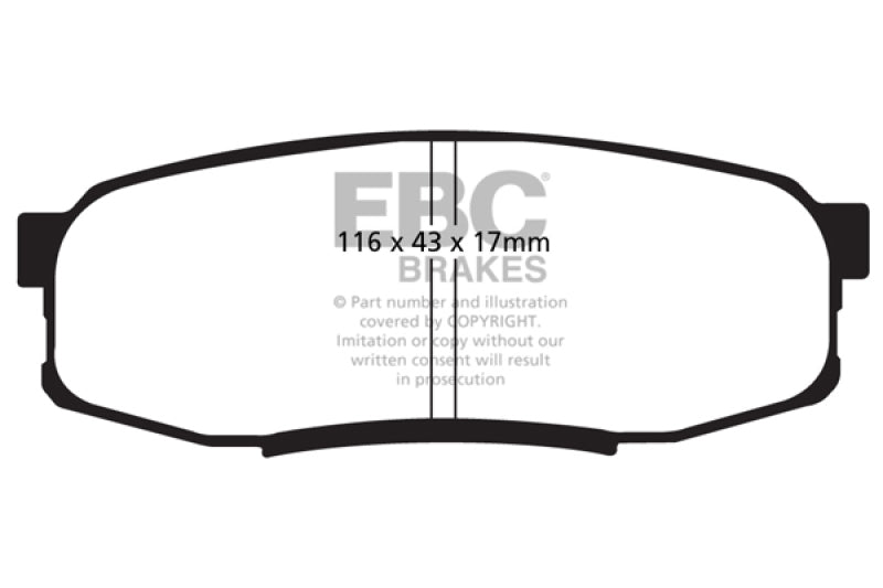 Plaquettes de frein arrière extra-robustes EBC 08+ Lexus LX570 5.7