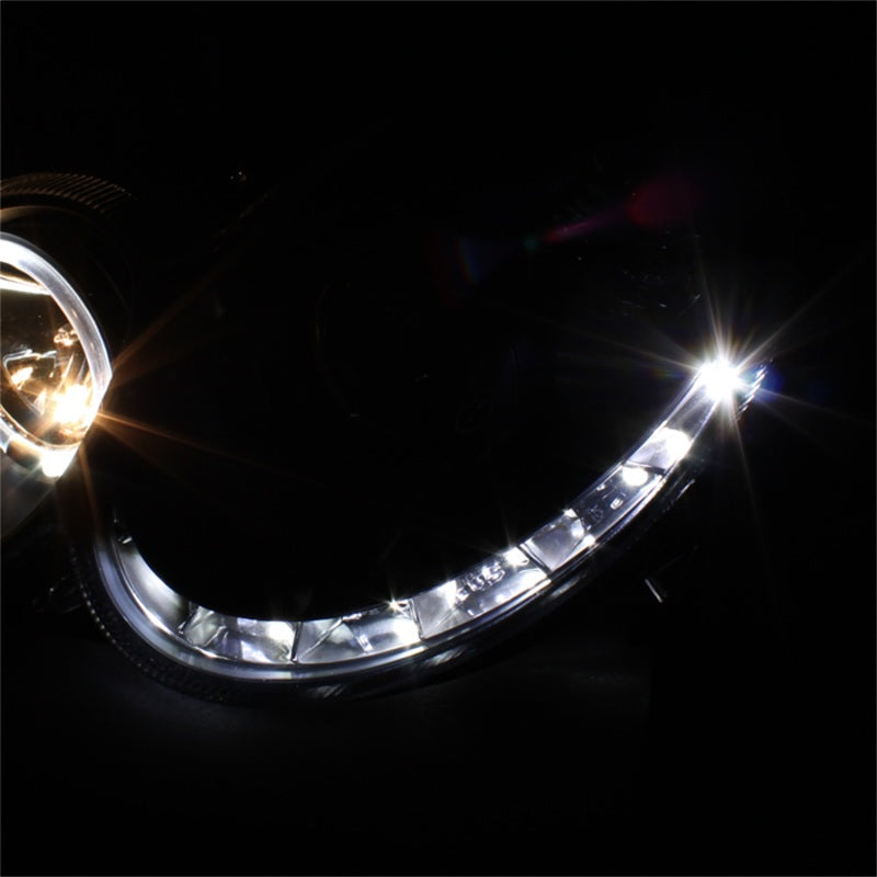 Projecteur Spyder Mercedes Benz CLK 03-09 Modèle Halogène - LED Halo DRL Blk PRO-YD-MBCLK03-DRL-BK