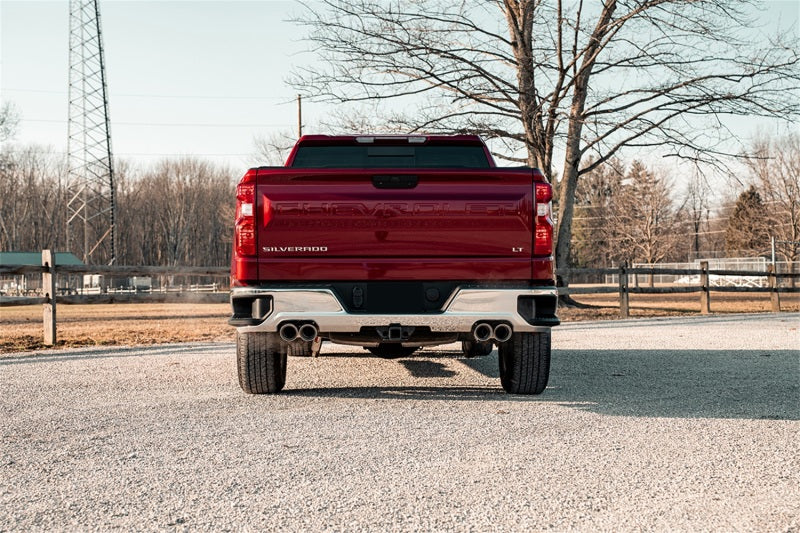 Corsa 19-23 Chevrolet Silverado 1500 Cat-Back Double sortie arrière avec deux embouts Pro-Series polis de 4 pouces