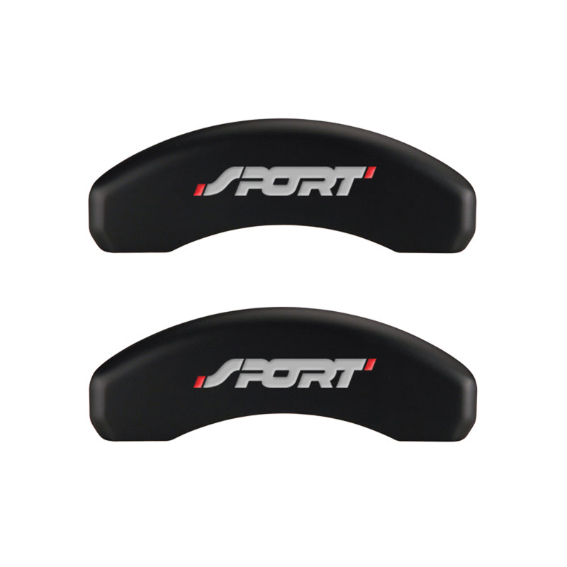 Couvre-étriers MGP 4 gravés à l'avant et à l'arrière sans boulons/finition rouge sport argent ch