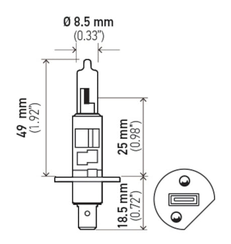 Ampoule Hella H1 12V 55W P145S T25 +50