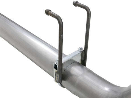 Échappement arrière aFe Rebel XD 4 po SS avec double embout poli pour camions diesel Ford 17-18 V8-6,7 L (td)
