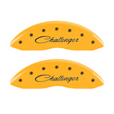 MGP 4 Caliper Covers Engraved Front Challenger Rear RT Yellow Finish Black Char 2006 Dodge Charger