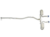 Système d'échappement Cat-Back aFe Takeda 3 pouces 304 SS avec embouts bleus 2017+ Honda Civic Si 4Dr I4 1,5 L (t)