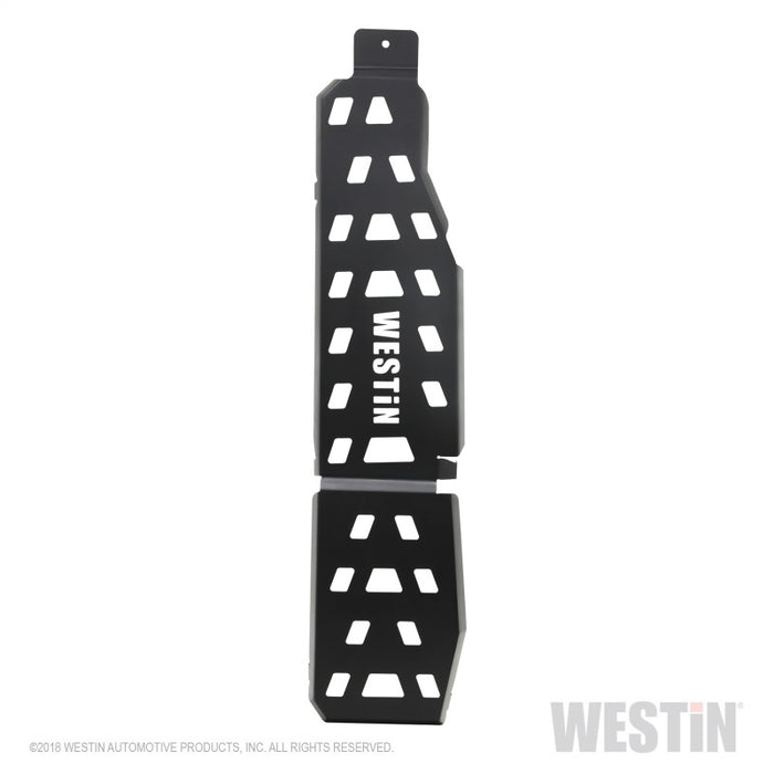 Westin 18-22 Jeep Wrangler JLU 4 portes (sauf 4xe) Plaque de protection du réservoir d'essence - Tex. Blk