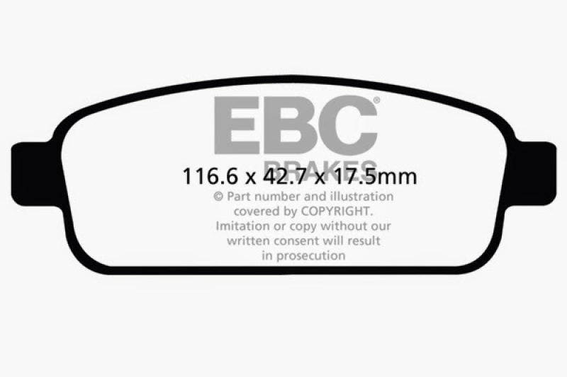 EBC 13+ Buick Encore 1.4 Turbo Yellowstuff Rear Brake Pads