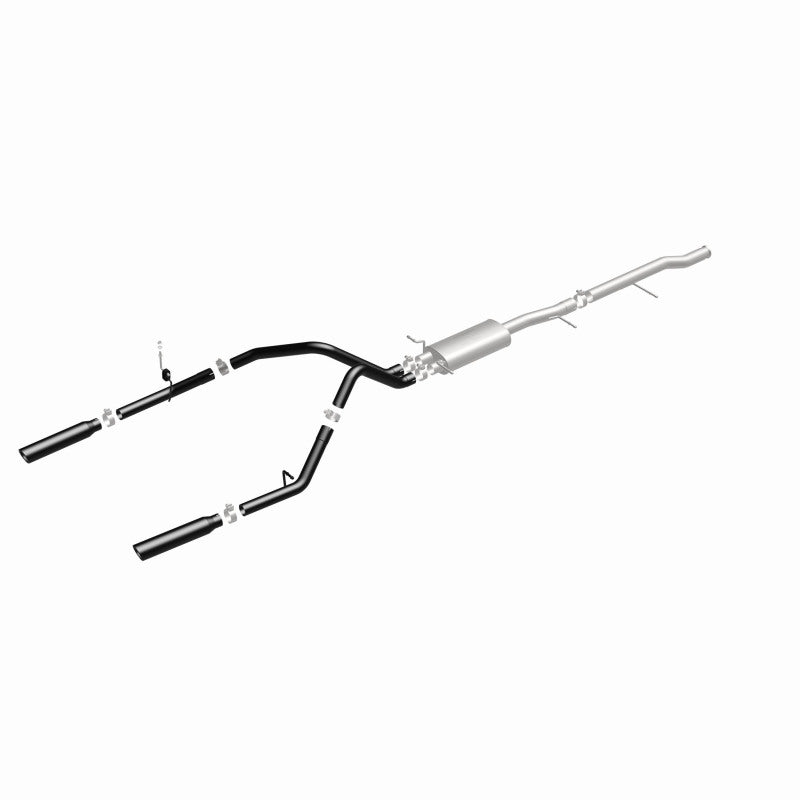 Cat-Back MagnaFlow SYS 3,5 pouces à embouts arrière divisés doubles noirs 10-13 Chevy Silverado / GMC Sierra 5,3 L