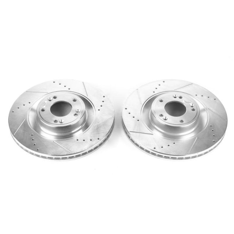 Disques de frein avant Power Stop 2011 Hyundai Equus Evolution percés et fendus - Paire