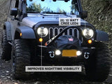 Raxiom 97-18 Jeep Wrangler TJ & JK 6-LED Headlights w/ Partial Halo- Blk Housing (Clear Lens)
