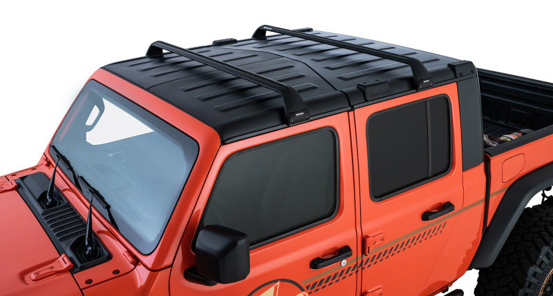 Barres de toit Rhino-Rack 07-22 pour Jeep Wrangler JK/JL 4 portes Hard Top Vortex SG 2 barres - Noir