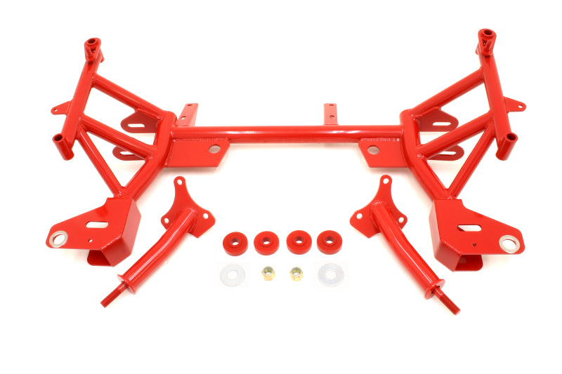 BMR 93-02 F-Body K-Member avec supports de moteur SBC/BBC et supports de rack Pinto - Rouge