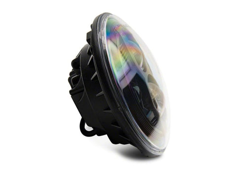 Phares à DEL Raxiom 07-18 Jeep Wrangler JK 7 pouces - Boîtier noir (lentille transparente)