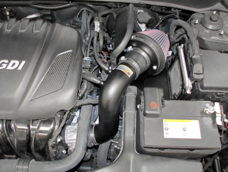 K&amp;N 11-14 Hyundai Sonata 2.4L L4/13-15 Kia Optima 2.4L L4 Typhoon Admission de RAM courte