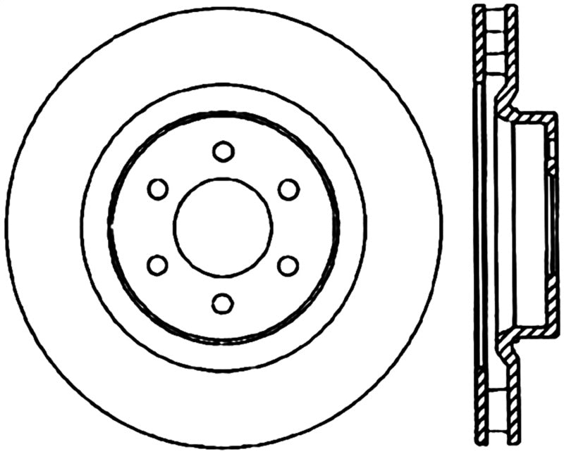 StopTech 92-02 Dodge Viper Drilled Front Right Cryo Rotor