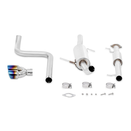 Échappement Cat-Back résonant en acier inoxydable Mishimoto 14-16 Ford Fiesta ST 1,6 L 2,5 pouces avec titane brûlé