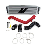 Kit d'échangeur intermédiaire Mishimoto pour Honda Civic Type R 2017+ - Échangeur intermédiaire argenté avec passepoil rouge