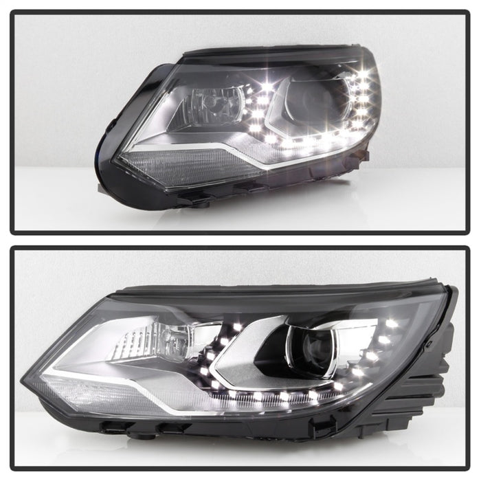 Phares de projecteur LED/DRL Spyder VW Tiguan 12-17 Chrome PRO-JH-VWT12-LED-C