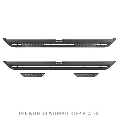 Marchepieds latéraux Go Rhino Dominator Xtreme DT - Tex Blk - 87 po (planches UNIQUEMENT/supports requis)
