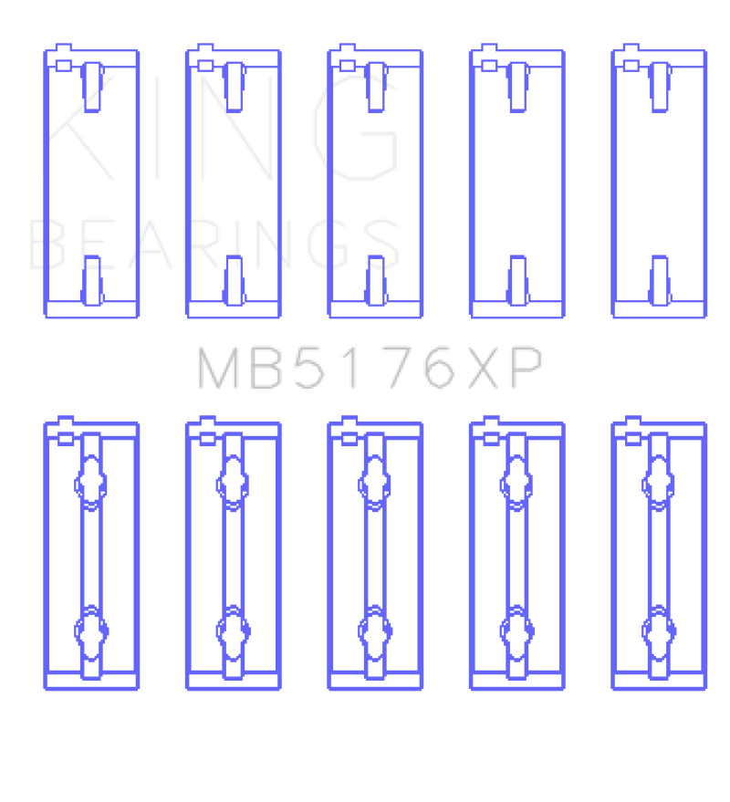 Ensemble de roulements principaux de performance King Mitsubishi 4G91/4G92/4G93 16V (taille STD) XP - Series