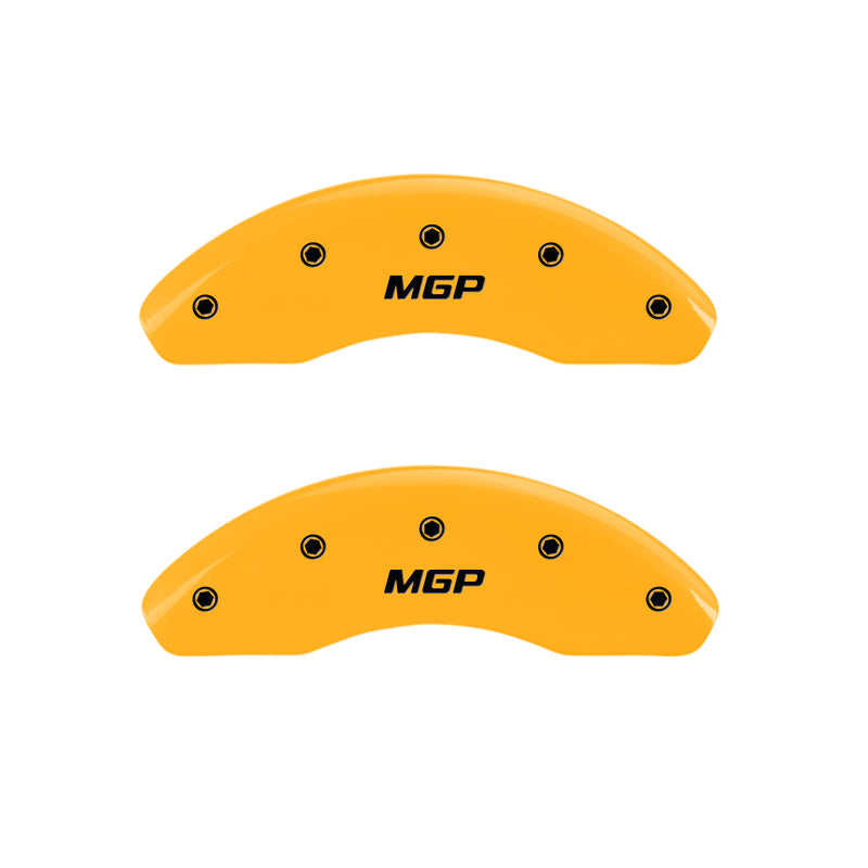 MGP 4 Caliper Covers Engraved Front & Rear MGP Yellow Finish Black Char 2001 Toyota MR2 Spyder