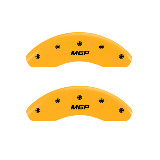 MGP 4 Caliper Covers Engraved Front & Rear MGP Yellow Finish Black Characters 2010 Mazda 6