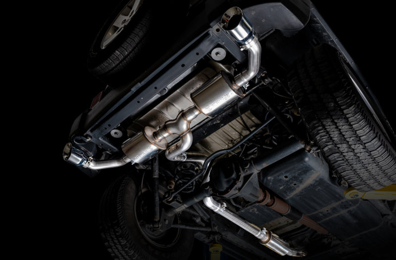 AWE Tuning 07-18 Jeep Wrangler JK/JKU 3.6L Tread Edition Double échappement arrière - Embouts chromés argentés