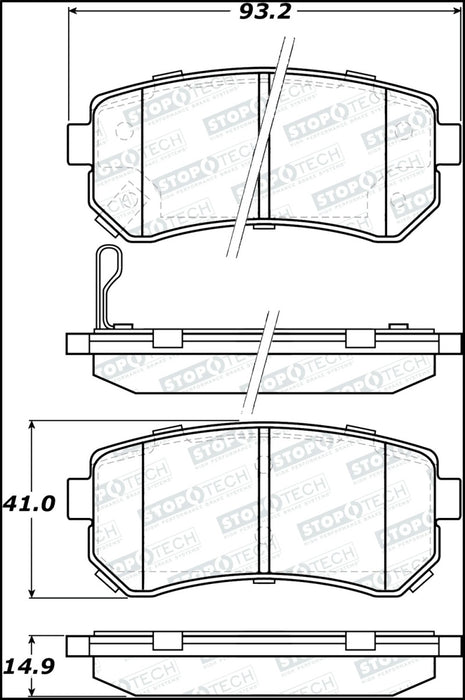 Plaquettes de frein avant StopTech 10-13 Kia Forte Koup Street Performance