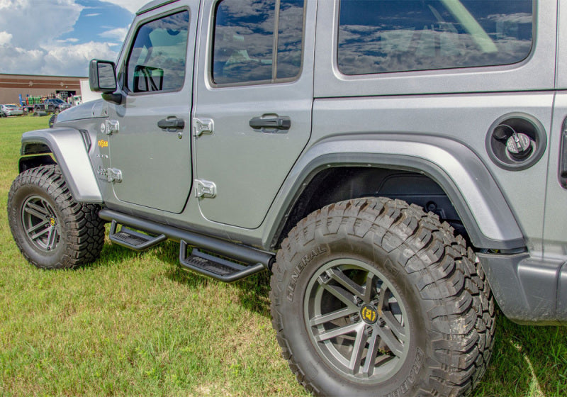 Camion Jeep Wrangler JT 4DR 2019 N-Fab Podium LG - Pleine longueur - Noir Tex. - 3 po