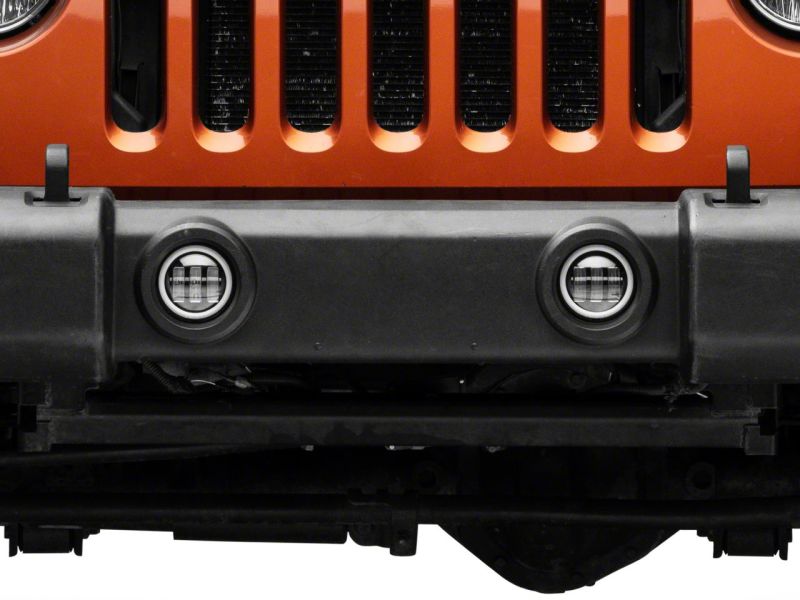 Feux antibrouillard à LED Halo de la série Axial de Raxiom 07-23 pour Jeep Wrangler JK et JL - Ambre