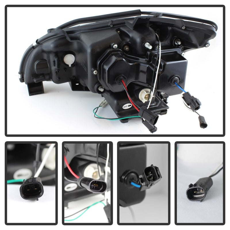 Phares de projecteur Spyder Lexus RX330 2004-2006 Modèle halogène - DRL LED Blk PRO-YD-LRX35004-DRL-BK