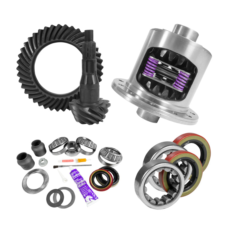 Yukon 9.75in Ford 3.55 Rear Ring & Pinion Install Kit 34 Spline Positraction Axle Bearings