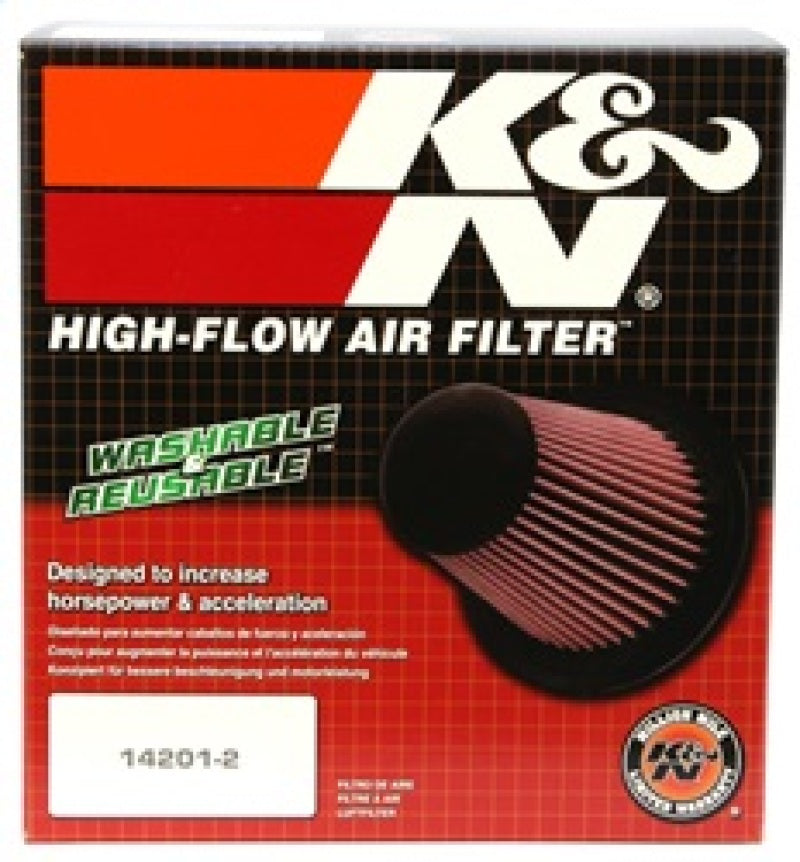 K&N Filter Universal Rubber Filter 5 inch Flange 6 1/2 inch Base 4 3/8 inch Top 7 inch Height