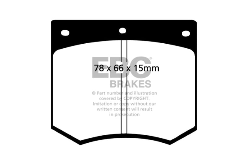 Plaquettes de frein avant EBC 75-86 Ac 3000 3.0 Greenstuff