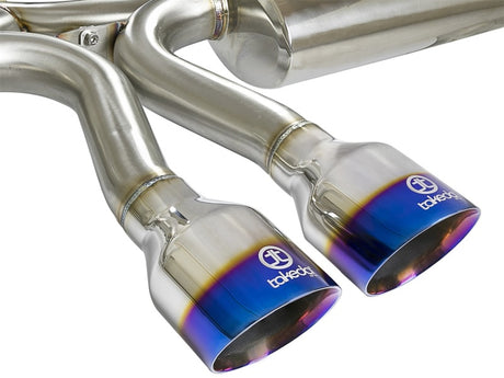 Système d'échappement Cat-Back aFe Takeda 3 pouces 304 SS avec embouts bleus 2017 Honda Civic Si I4 1,5 L (t)