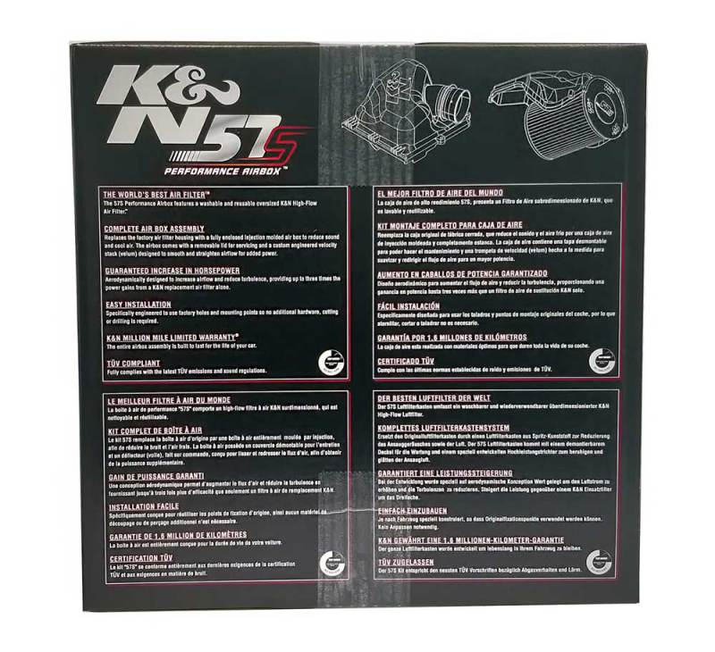 Kit d'admission K&amp;N Performance pour Ford C-Max/Focus II / Volvo C30/S40/V40/V50/V70 / Mazda 3/5