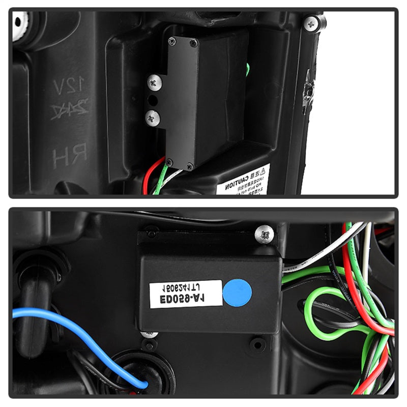 Phares de projecteur Spyder GMC Sierra 14-16 Barre lumineuse DRL Chrm PRO-YD-GS14V2-LBDRL-C